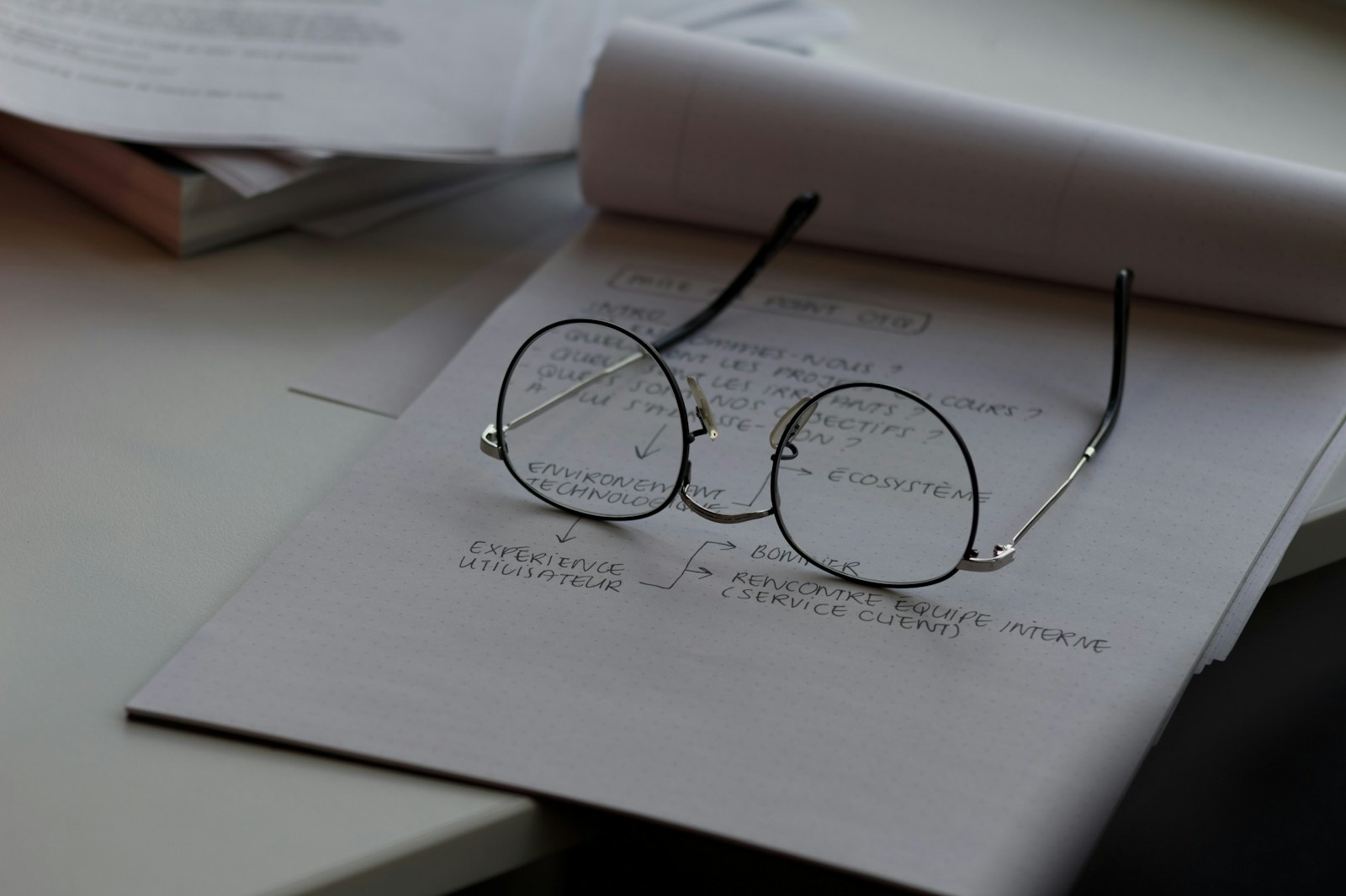 Photo by Sigmund black framed eyeglasses on top of white printing paper